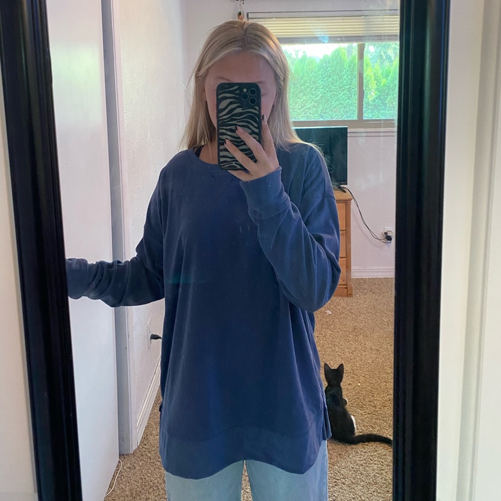 blue sweater